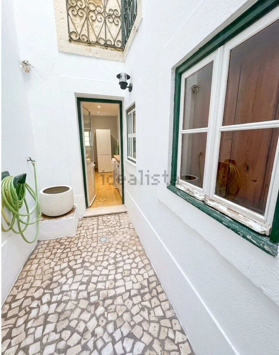 The inner patio with Portuguese paving